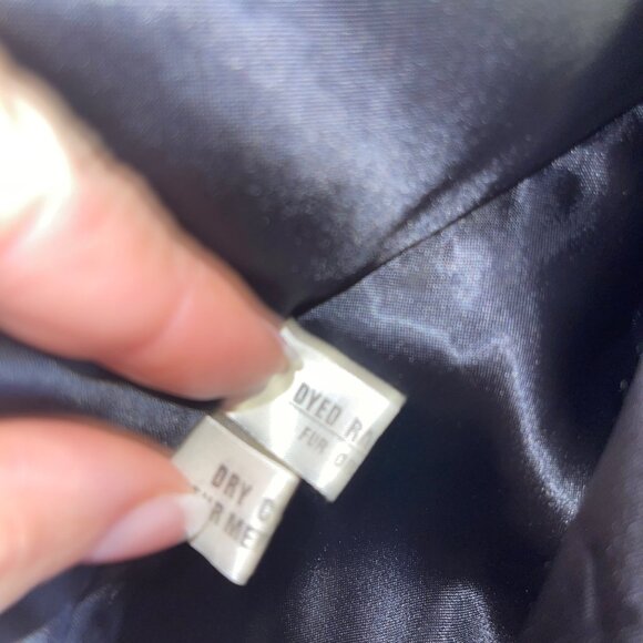 Vintage Womens Jacket Black Size Medium Black Rabbit Fur Casual Hong Kong - Picture 11 of 14